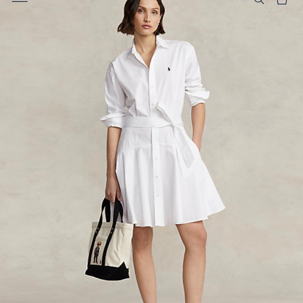 Polo Ralph Lauren Women's Cotton Yellow Shirt Dress size 14
